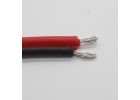 Провод медный в силиконовой изоляции 2x22AWG (2x0,33 кв.мм) черный/красный 1м
