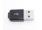 Вилка USB-A 2.0 на кабель 6 конт.  65Вт в корпусе пластик (черный)