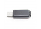 Вилка Micro-USB на кабель 4 конт. в корпусе пластик (черный)